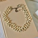 American Vintage Vintage “Esme” Three Strand Pearl Chain Silver Necklace 19” Classic Feminine Photo 5