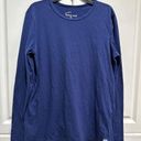 Butter Soft  Womens Pullover Tee Navy Top Long Sleeve Photo 0