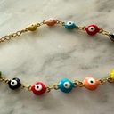 Evil Eye Bracelet multicolor Gold Plated Stainless Steel jewelery Photo 0