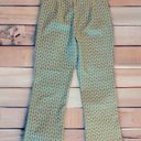 ZARA  High Waisted Green Purple Triangle Floral Pattern Cropped Pants Women’s L Photo 8