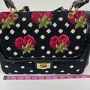 Krass&co Clever Carriage  Satchel Rose Embroidered Purse Polka Dot Dust Bag Black Photo 7