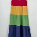 Marine layer 🆕 NWOT  Corinne Maxi Dress Rainbow Colorblock Sleeveless V Neck XS Photo 6