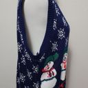 Cabin creek Vintage  blue Snowman vest size lp Photo 1