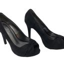 Loft Ann Taylor  Suede Heels Black Size 6 Photo 0