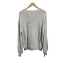 Joie  Women's Knitted Sweater White Button Front Cardigan Soft Fuzzy V-Neck XL Photo 7