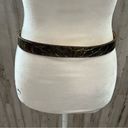 Vintage Champagne Western Faux Snakeskin Genuine Leather Belt Cowgirl Gold Photo 2