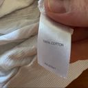 J.Jill  White Long Sleeve Shirt Drawstring At Top Kangaroo Pockets Size Large Photo 5