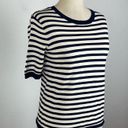 Oak + Fort  Navy Blue Stripe Short Sleeve Top Photo 1