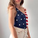 The Moon  & Madison American Flag Knit Tank Top Photo 1