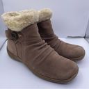 Baretraps faux fur leather tan winter ankle boots women Size 8 1/2 Photo 7