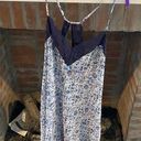 Linea Donatella  Blue and White Paisley Floral Lace Trimmed Sexy Nightie size XL Photo 0