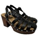 Kork-Ease Korks By  Whitney Platform Sandals Women's Size 8 Black Faux Leather Photo 0