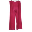 St. John  Sport Marie Gray Wide Leg Pink Corduroy Pull On Pant Medium Photo 5