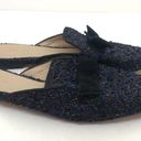 Ann Taylor  Elsie blue multi tweed bow mule sandals Photo 2