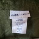 Cabin creek Vintage Y2K  Green Corduroy Collared Womens Button Down Top Size XL Photo 2