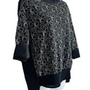 ma*rs Floral Abstract Black White Knot Tunic Style Top size 2 / S  er Mai Korean Photo 3