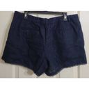 The Loft  Size 14 Navy 100% Linen Shorts Photo 2