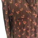 Something Navy NWOT  Brown Floral Button Up Blouse Photo 2