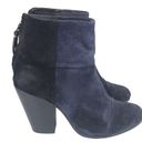 Rag and Bone  NEWBURY CLASSIC SUEDE TWO TONE BOOTS BLACK NAVY WOMENS SIZE 8 $485 Photo 6