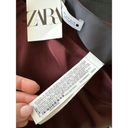 ZARA  Satin Maxi Skirt Sz S Burgendy Wine Red Slip Blogger Favorite High Waist Photo 5