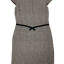 Talbots Petites Black White 100% Silk Lined Sheath Tweed Dress Size 6 Photo 0