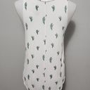 Grayson Threads  white and green cactus print tank size small Photo 5
