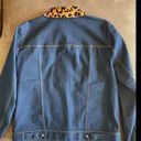 Lafayette 148  Jean jacket with calf leopard collar Photo 4