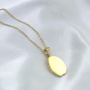 Gold Plant Irregular Shaped Pendant Necklace Photo 5