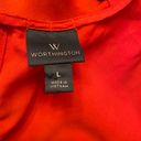 Worthington  || Orange blouse with black accent Photo 3