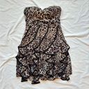 Speechless  Leopard print Cheetah Print strapless dress with ruffles Photo 0