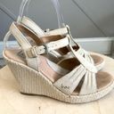 Born concept b.o.c  Beige T-strap Suede Wedge Size 6 Photo 1