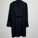 5|48  Metallic Black Coat Wool Blend Photo 3