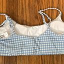 ANDIE  Swim The Maui Bikini Top Blue Gingham size M NWT Photo 3