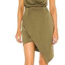 Elliatt NWT  Camo Olive Green Satin Halter Asymmetric Cocktail Mini Dress XS Photo 0