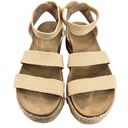 Esprit  Gigi Sandals Cream Size 7.5 Platform Espadrille Ankle Wrap Braided Photo 1