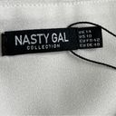 Nasty Gal  | White Button Down High Low Sleeveless Maxi Dress Sz 10 Photo 7