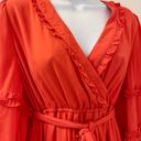 Alexis NWOT Angel Sleeve Ruffle Tiered Midi Chiffon Dress Photo 2