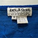 JACK Vintage  be quick Santa sweater v neck blue beaded size medium Photo 8