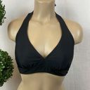 Athleta  Black Underwire Halter Tie Swim Suit Bikini Top L Photo 0