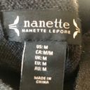 Nanette Lepore Nanette By  Wool Blend Mock Neck Sweater M Side Zippers Black Fall Photo 6