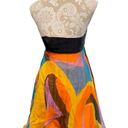 Jovani  Cocktail Dress Psychedelic Multi Color Print Jeweled Halter Neck Size 4 Photo 4