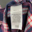 Nordstrom New  Plaid Flannel Button Down Pajama Shirt Navy Peacoat Tartan Photo 13