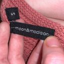 The Moon Women's & Madison  pink knitted tank top with a v back Photo 4
