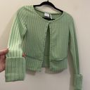 Urban Outfitters NWT  Out from Under Cropped Cardigan in Light Sage Green - XS Photo 1