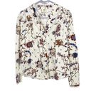 Matilda Jane Good Hart  Beige Floral Monica Long Sleeve Button Down Shirt small b Photo 1