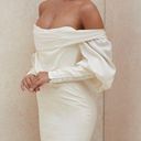 House Of CB Santana Ivory Draped Corset Dress Photo 3