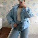 Princess Polly Blue Puffer Jacket Photo 0