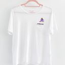 Kate Spade “Paradise Bound” White Embroidered Tee Photo 0