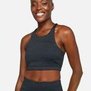 Outdoor Voices  Heather Black TechSweat Racerback Athletic Yoga Crop Top Size M Photo 0