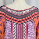 Hale Bob  Dolman Sleeve Print Blouse Orange and Black Photo 3